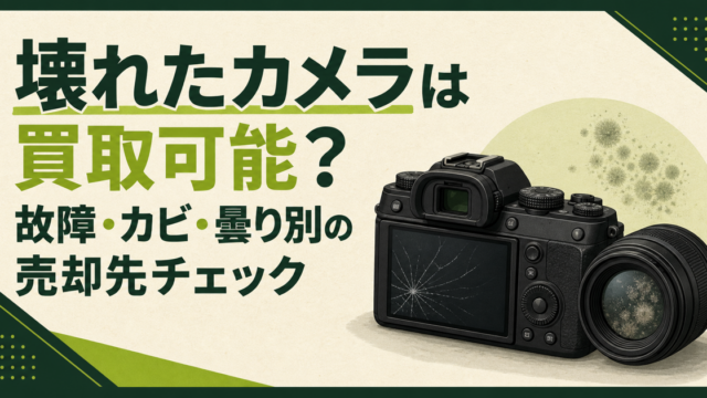 壊れたカメラは買取可能？故障・カビ・曇り別の売却先チェック