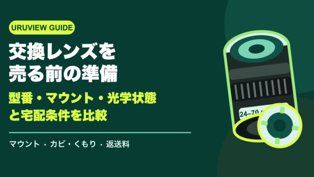 交換レンズを売る前の準備｜型番・マウント・光学状態と宅配条件を比較