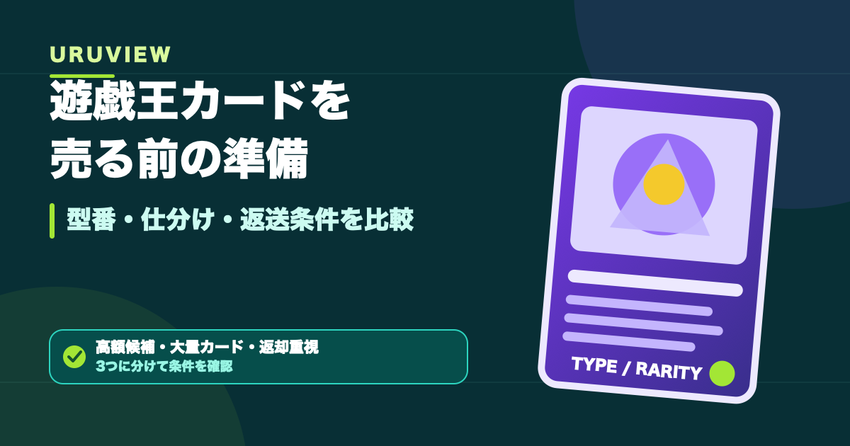 遊戯王カードを売る前の準備を示す記事アイキャッチ