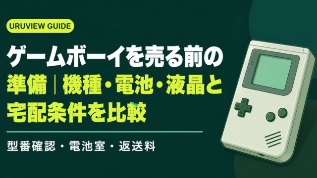 ゲームボーイを売る前の準備｜機種・電池・液晶と宅配条件を比較