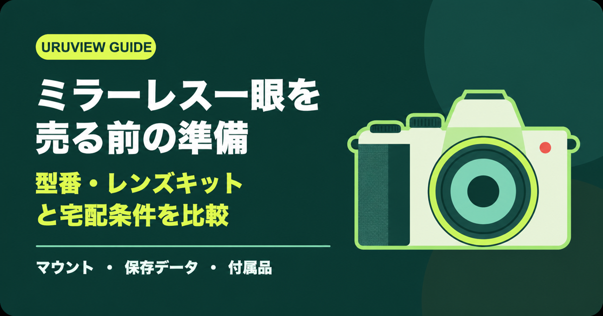 ミラーレス一眼を売る前の準備｜型番・レンズキットと宅配条件を比較