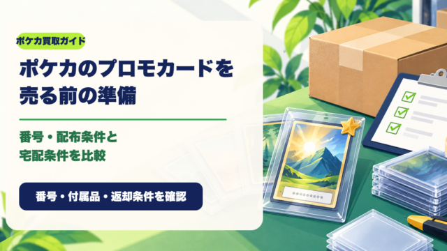 ポケカのプロモカードを売る前の準備｜番号・配布条件と宅配条件を比較