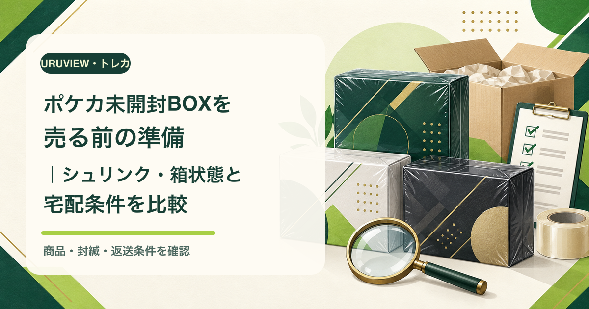 ポケカ未開封BOXを売る前の準備｜シュリンク・箱状態と宅配条件を比較