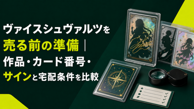 ヴァイスシュヴァルツを売る前の準備｜作品・カード番号・サインと宅配条件を比較