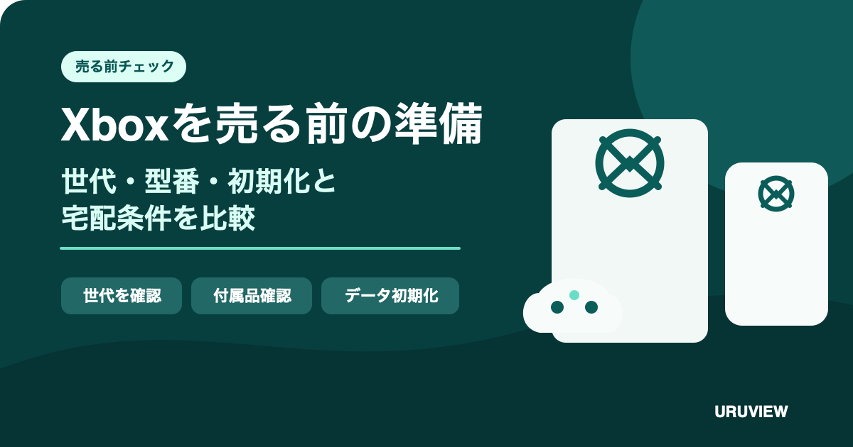 Xboxを売る前の準備:世代・型番・初期化と宅配条件
