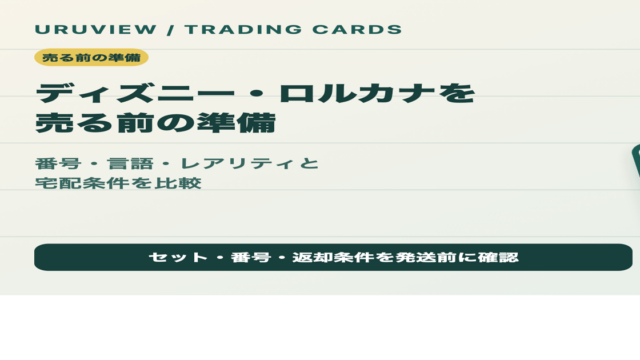 ディズニー・ロルカナを売る前の準備を解説するURUVIEW記事のサムネイル