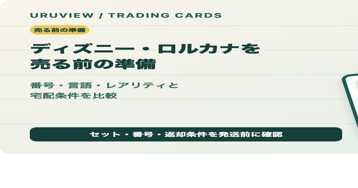 ディズニー・ロルカナを売る前の準備を解説するURUVIEW記事のサムネイル